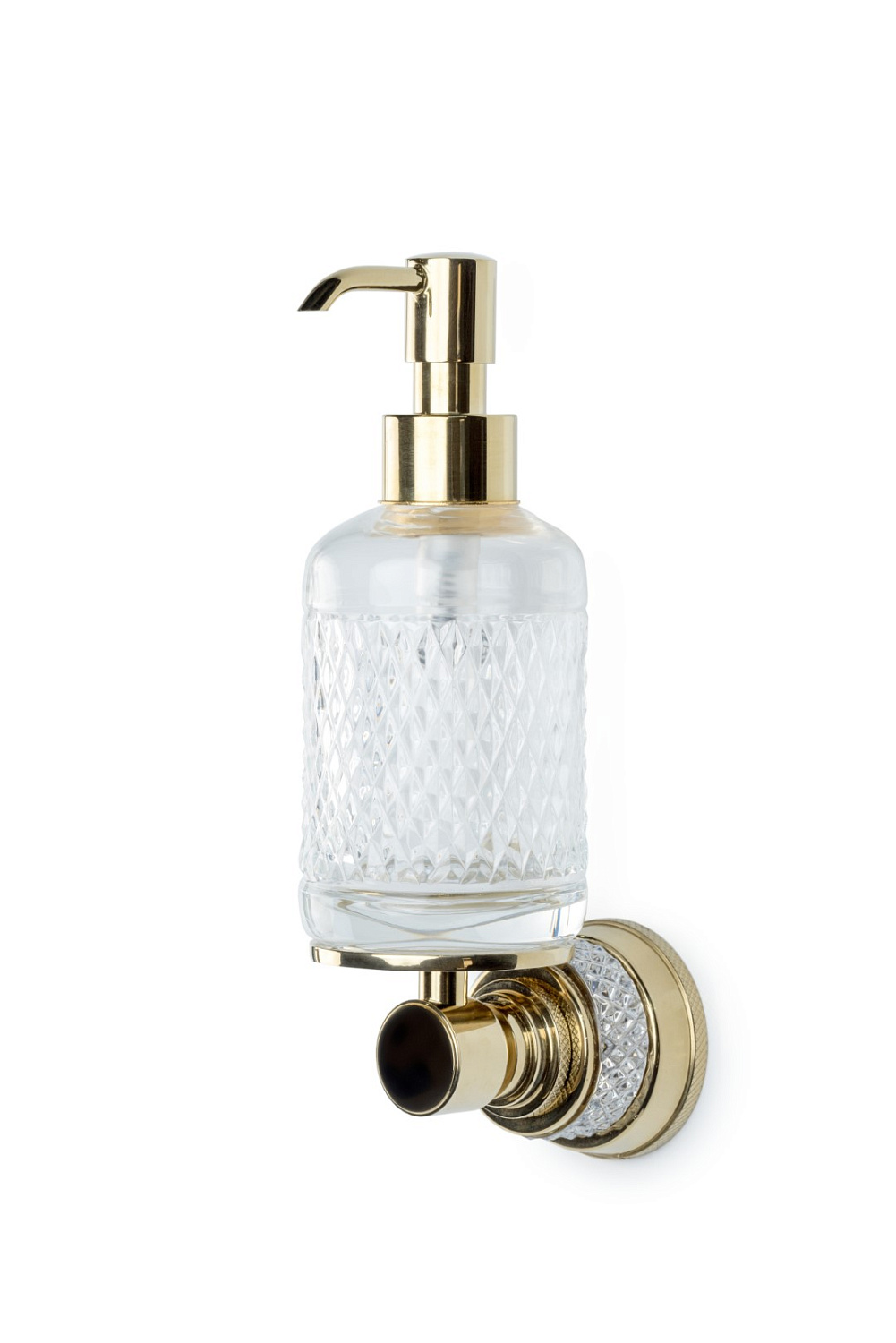 Дозатор для жидкого мыла настенный Boheme Aura золото 10247-G