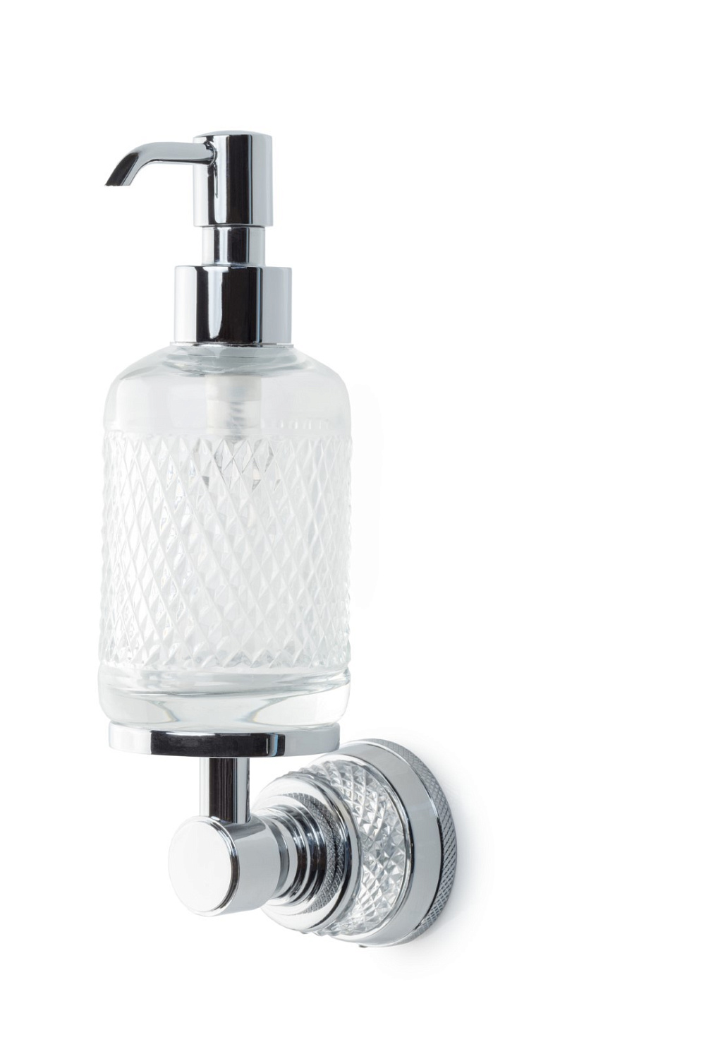 Дозатор для жидкого мыла настенный Boheme Aura хром 10247-CR