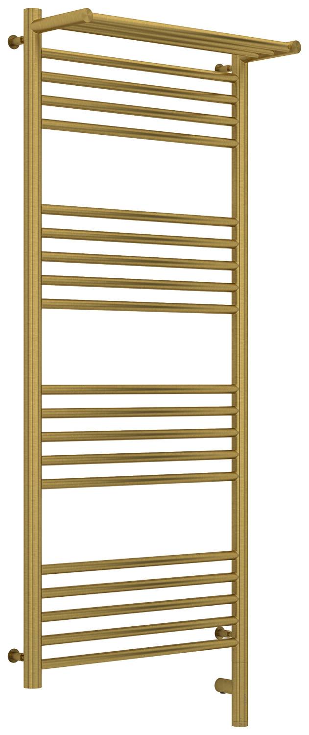 Полотенцесушитель электрический Сунержа Богема 3.0 с 1 полкой 532x1324 мм правый состаренная латунь 051-5807-1250