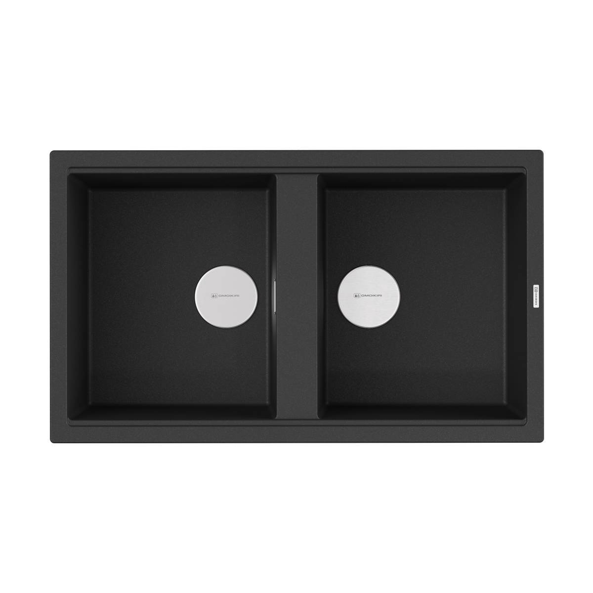 Кухонная мойка OMOIKIRI Kitagawa 86-2-GB Artceramic 86x51 см графит 4993492