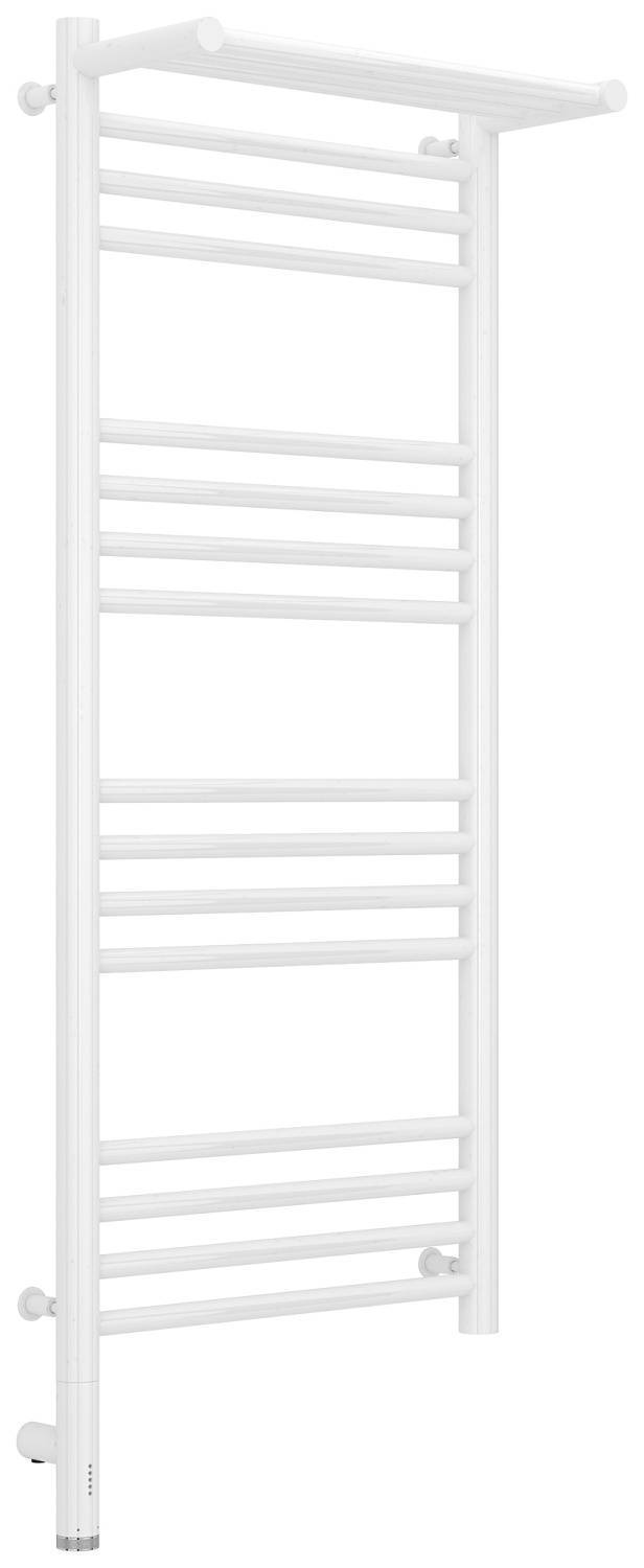 Полотенцесушитель электрический Сунержа Богема 3.0 с 1 полкой 432x1124 мм левый белый 12-5806-1040
