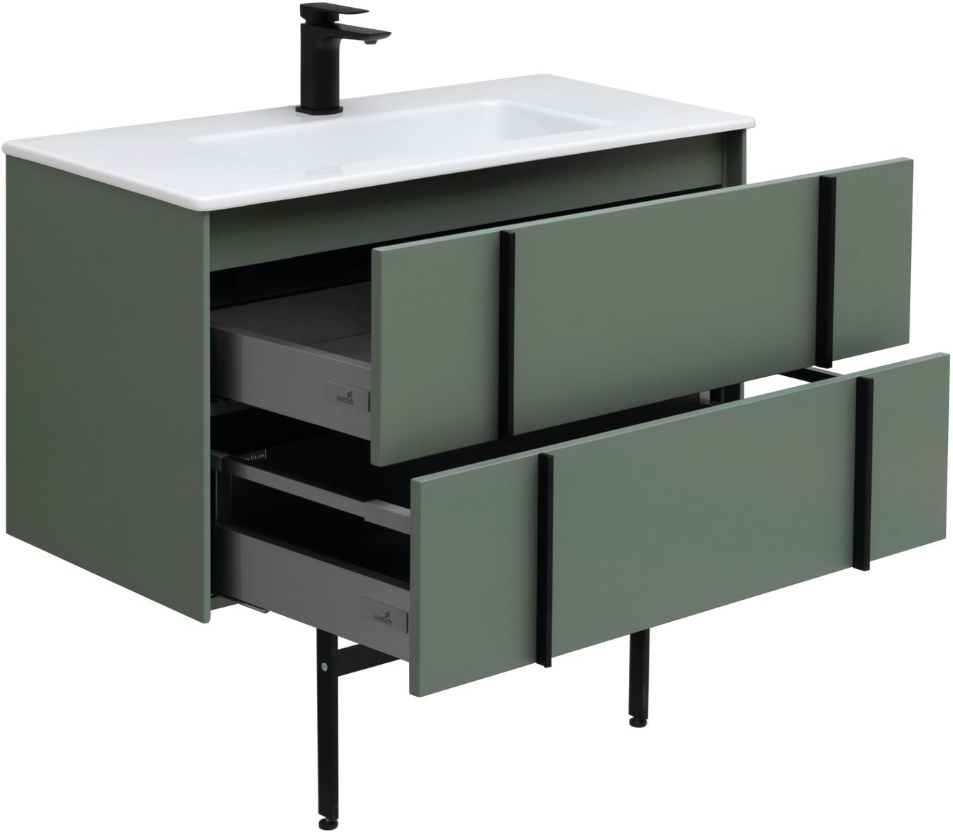 Тумба под раковину Allen Brau Reality 90x46.2x50 см олива 1.32006.CGM