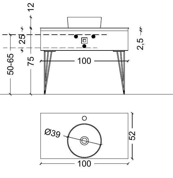 Тумба подвесная Armadi Art Lucido 104х55х30 см коричневая 770-100-BB