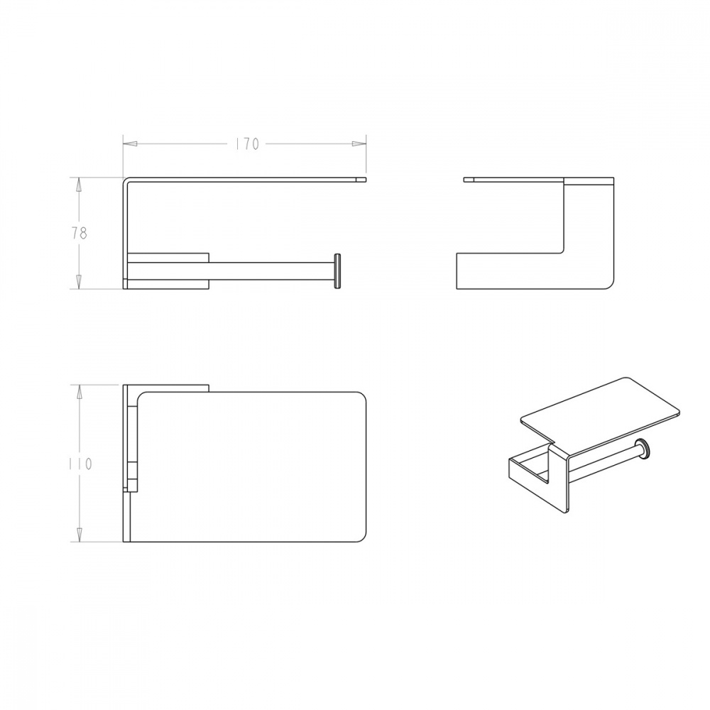 Держатель для туалетной бумаги Boheme Q черный 10941-B