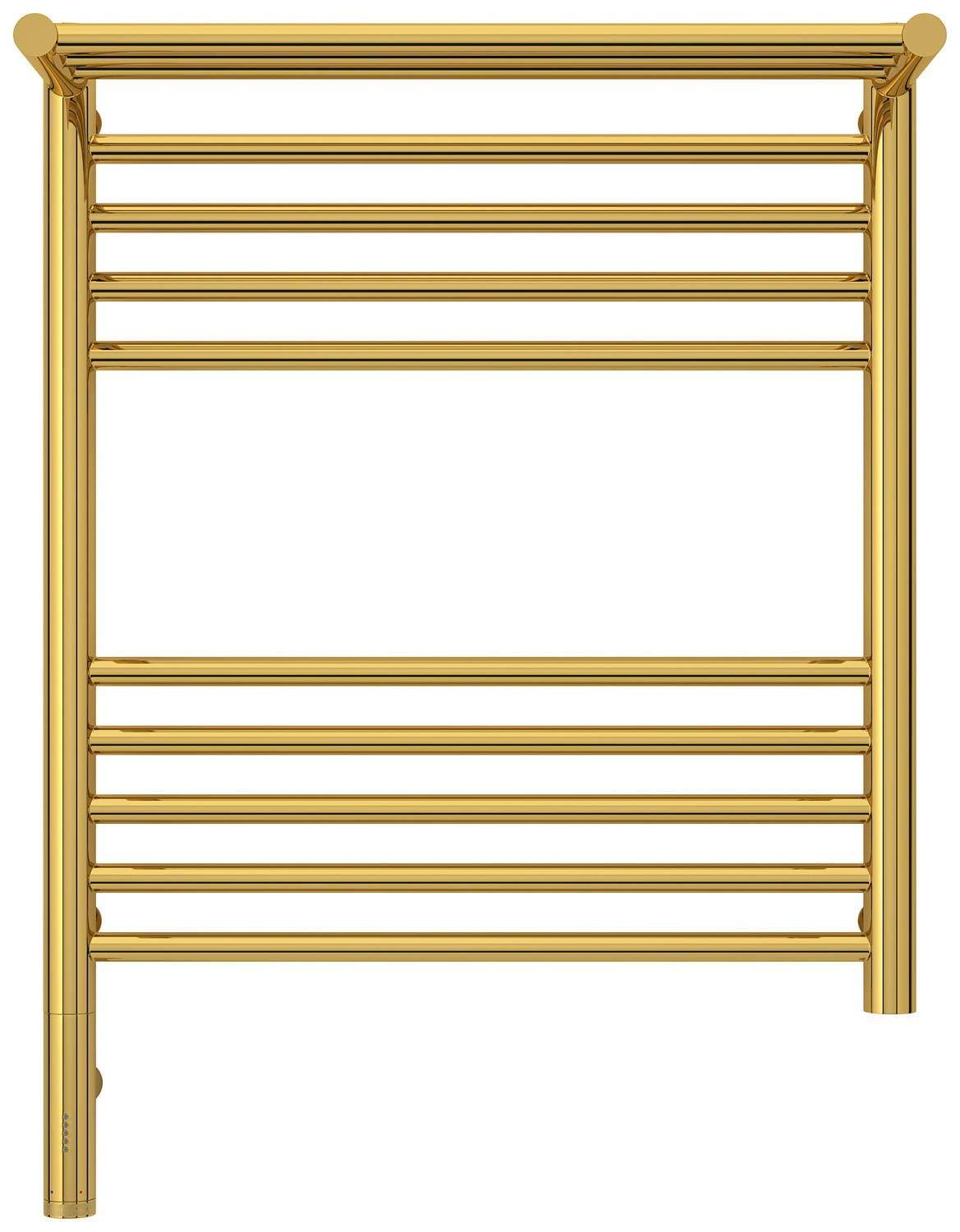 Полотенцесушитель электрический Сунержа Богема 3.0 с 1 полкой 532x724 мм левый золото 03-5806-6050