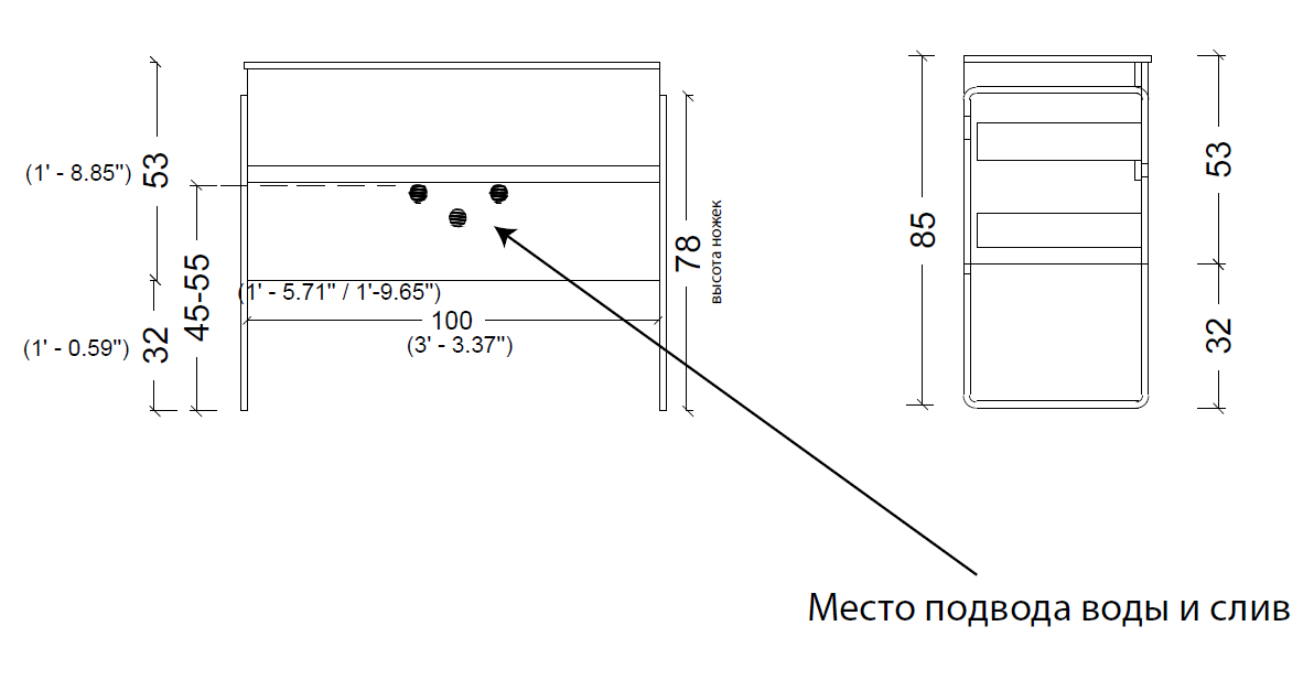 Тумба подвесная Armadi Art Vallessi 100х46х53 см кашемир матовый Soft touch 837-100-C mat