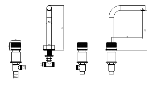 Смеситель для раковины Boheme Aura на 3 отверстия хром 152-CR-A