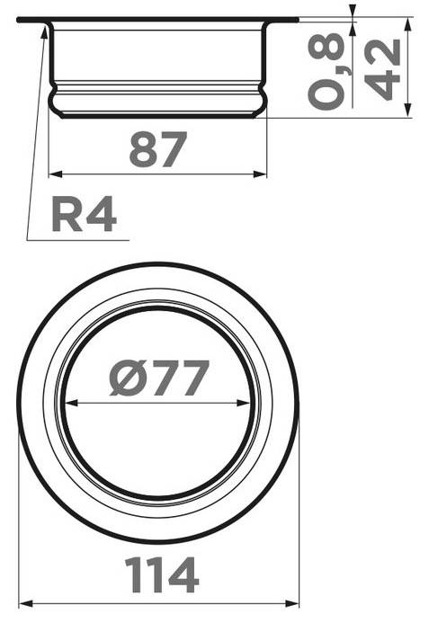 Сменная горловина для измельчителя Omoikiri Nagare Slim NA-02-AB022 античная латунь 4956688