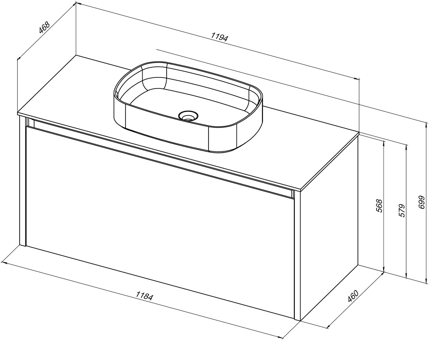 Тумба под раковину Allen Brau Fantasy 118.4x46x56.8 см папирус 1.11006.PWM