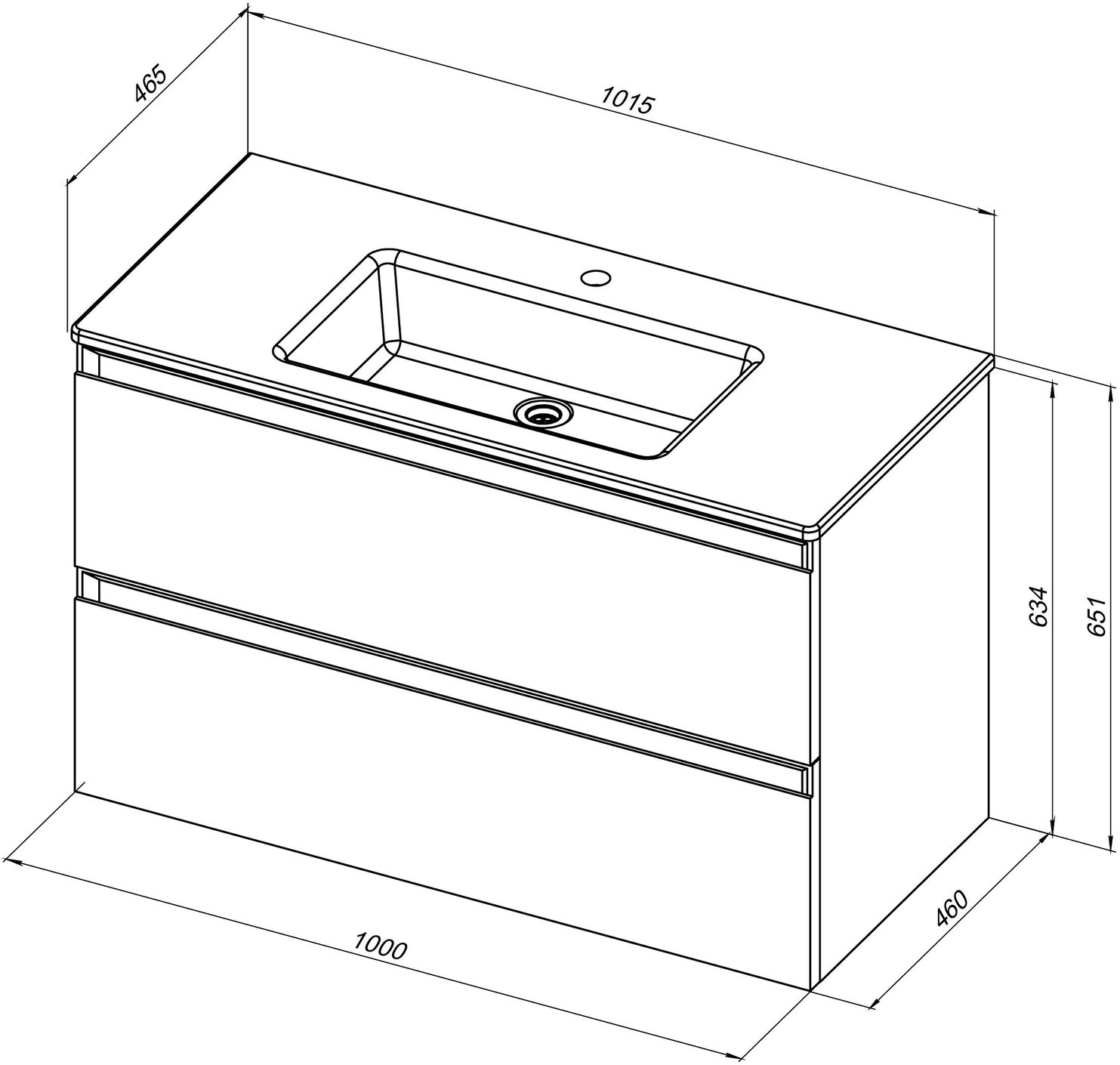 Тумба под раковину Allen Brau Eclipse 100x46x63.4 см платина 1.E1003.PGM