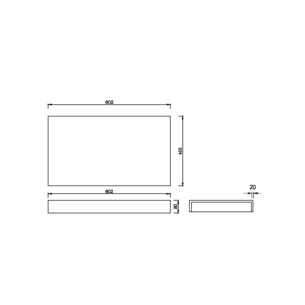 Столешница Armadi Art Flat 80,2х45,5х8 см белая 869-080