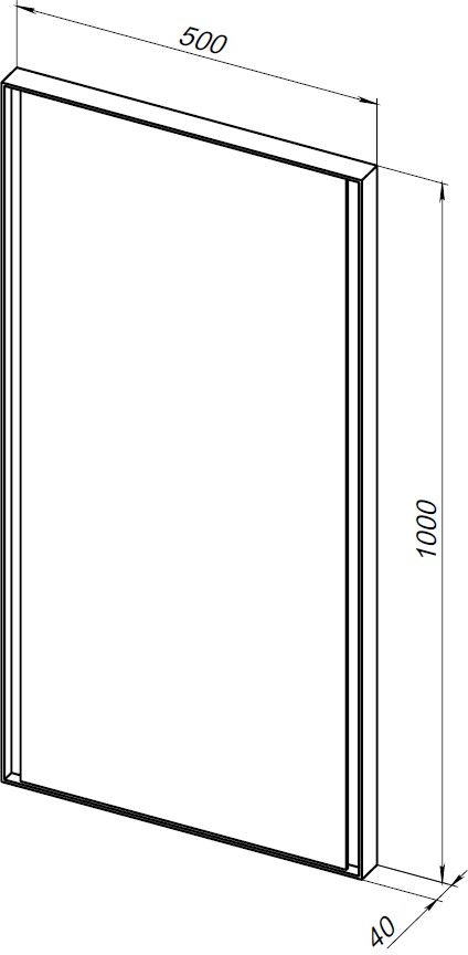 Зеркало подвесное Allen Brau Infinity прямоугольное с подсветкой 50x100 см черный 1.21021.BL