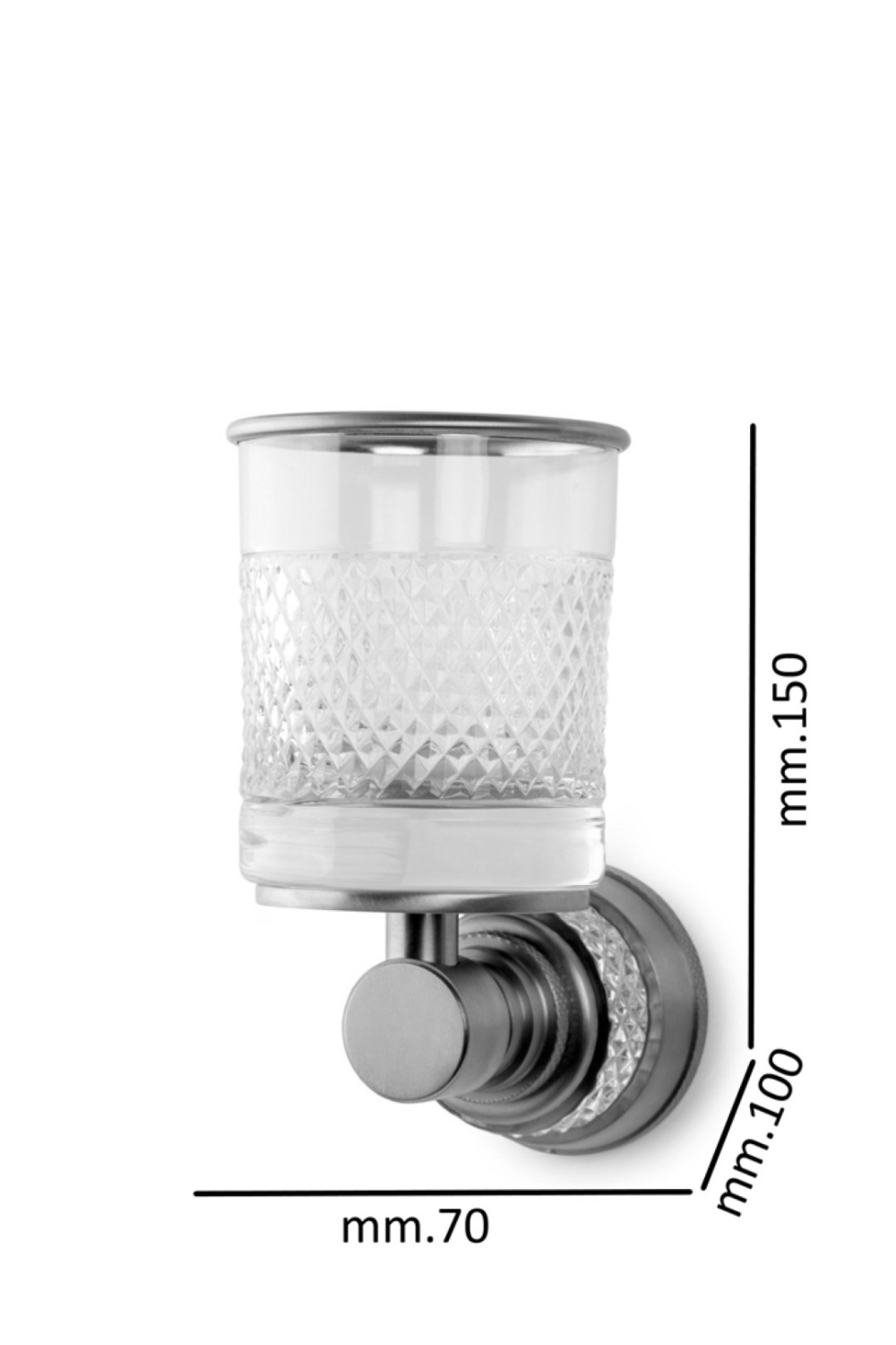 Стакан для зубных щеток подвесной Boheme Aura золото 10244-G