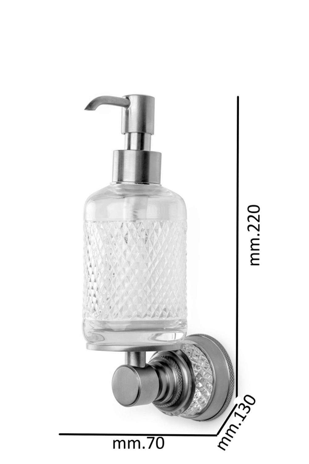 Дозатор для жидкого мыла настенный Boheme Aura золото 10247-G