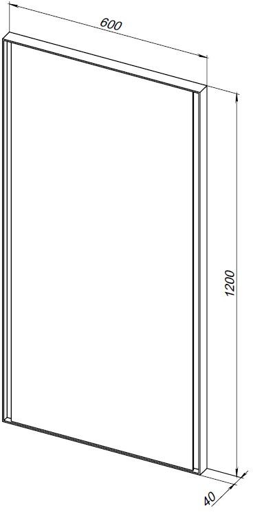 Зеркало подвесное Allen Brau Infinity прямоугольное с подсветкой 60x120 см белый 1.21020.WT