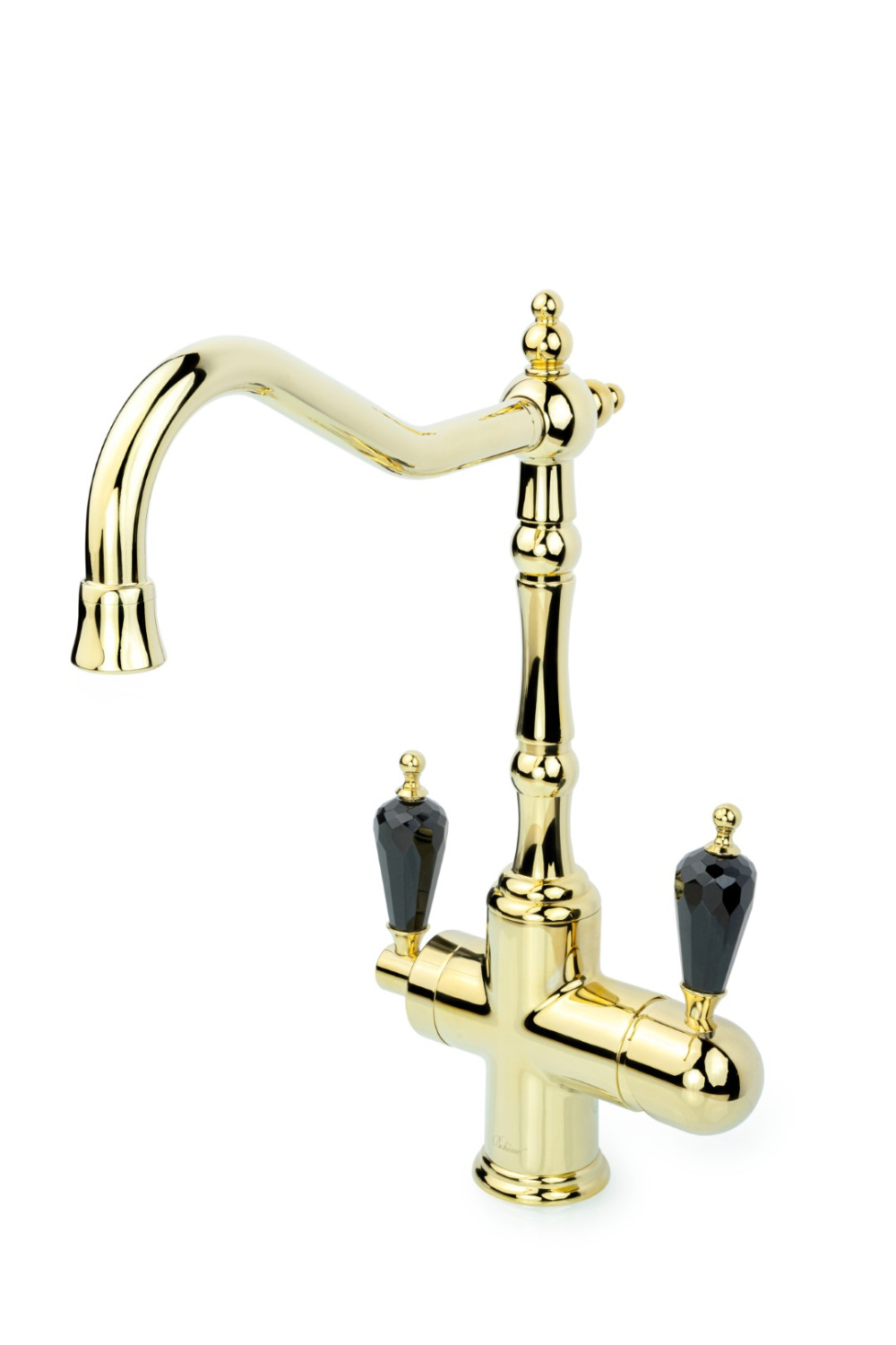 Смеситель для кухни Boheme Kitchen высокий с подключением фильтра золото 112-BSW