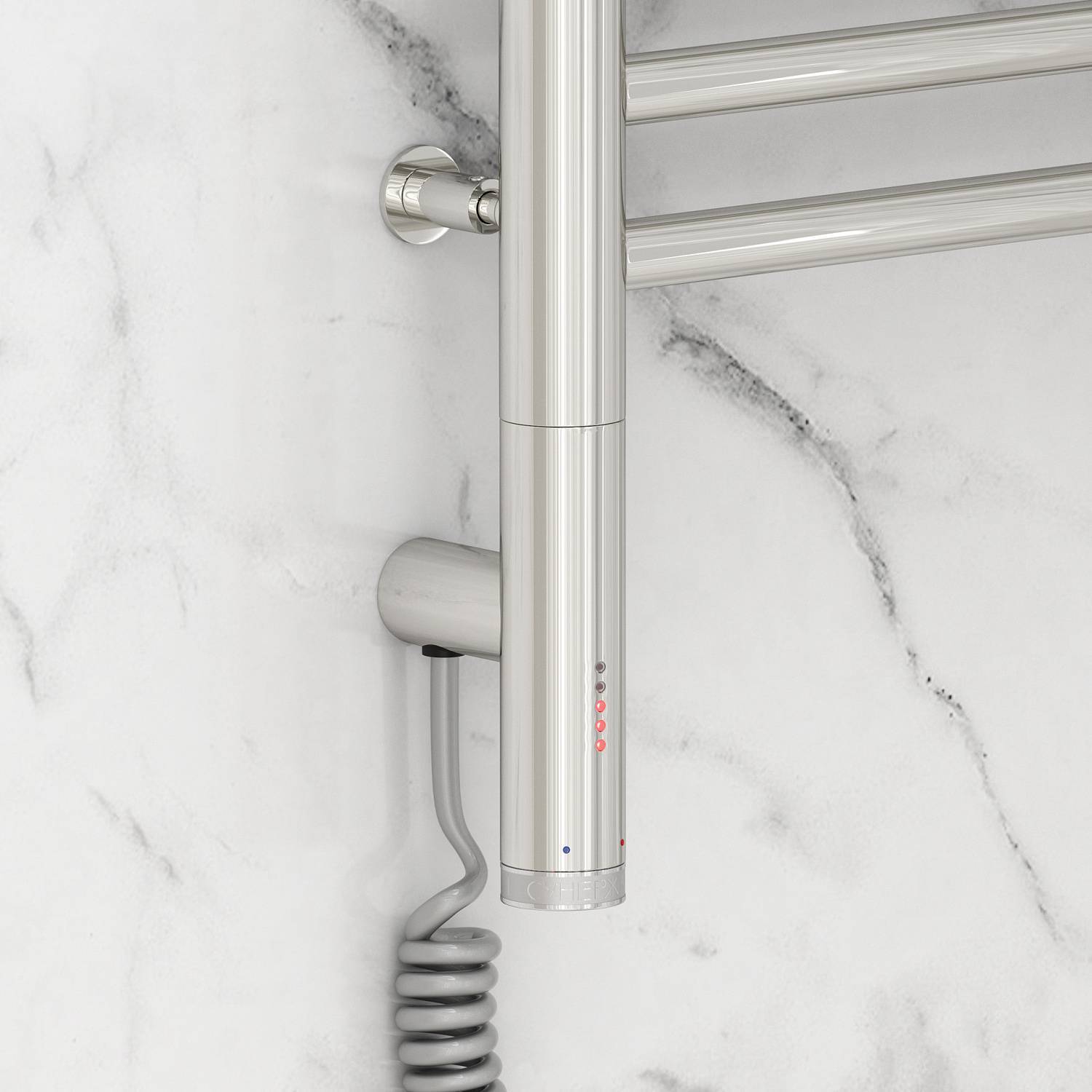 Полотенцесушитель электрический Сунержа Богема 3.0 с 1 полкой 532x1124 мм левый без покрытия 00-5806-1050