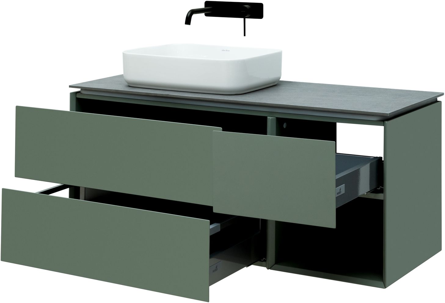 Тумба под раковину Allen Brau Infinity 119.2x45.6x51 см олива 1.21005.CGM