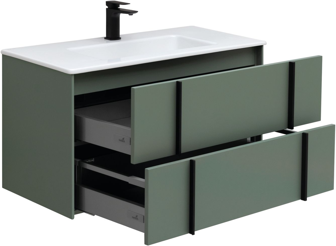 Тумба под раковину Allen Brau Reality 90x46.2x50 см олива 1.32006.CGM