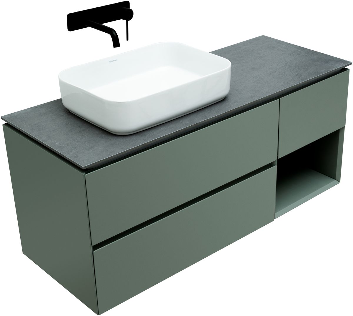 Тумба под раковину Allen Brau Infinity 119.2x45.6x51 см олива 1.21005.CGM