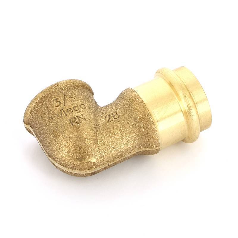 Угол 90° пресс-В бронзовый Viega Sanpress 28х3/4 446611