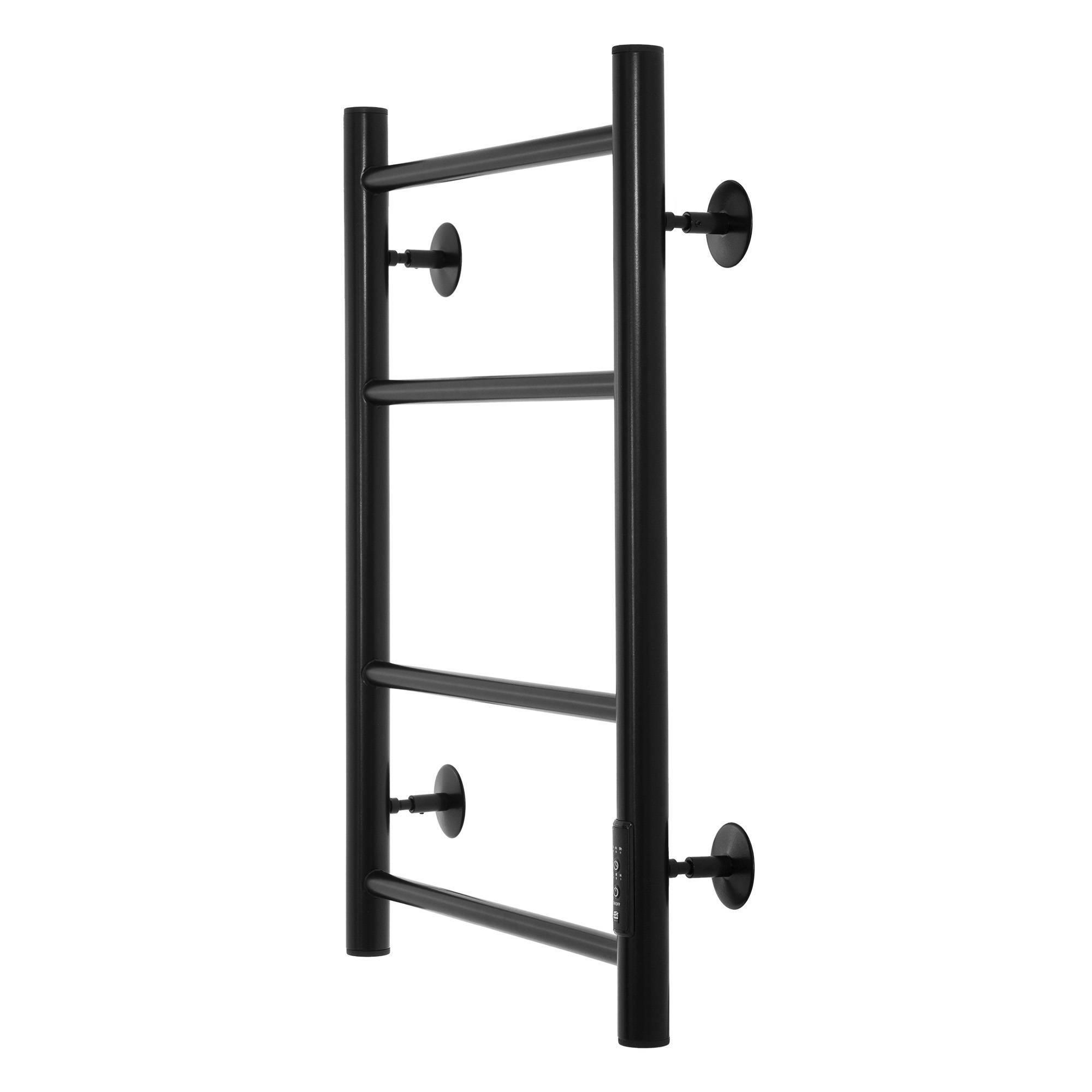 Полотенцесушитель электрический Energy Round 600x400 мм с таймером черный матовый EETR0ROUND604R905M