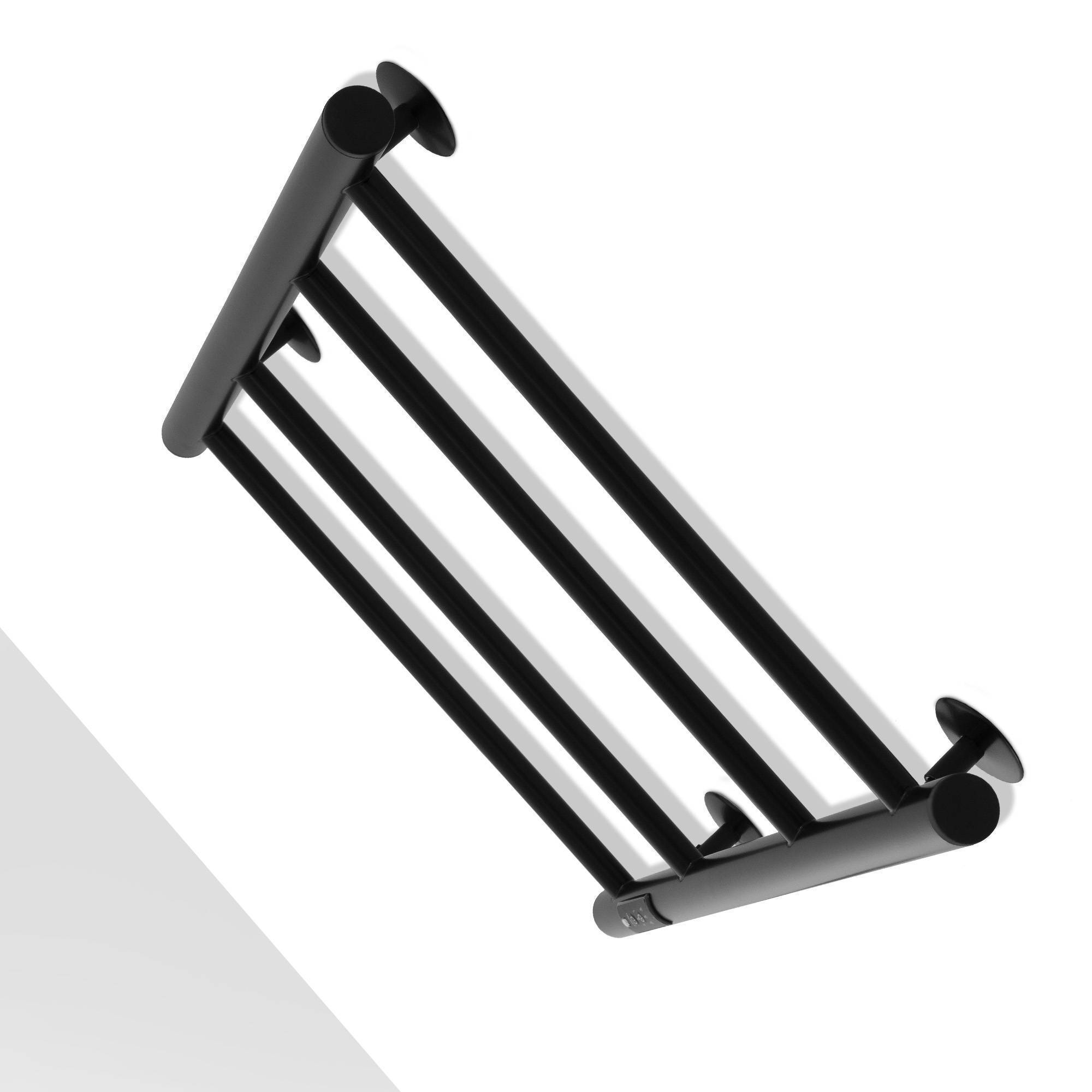 Полотенцесушитель электрический Energy Round 600x400 мм с таймером черный матовый EETR0ROUND604R905M