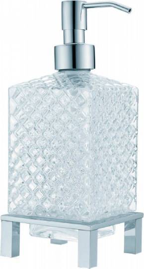 Дозатор для жидкого мыла Boheme настольный латунь/хрусталь хром 10226