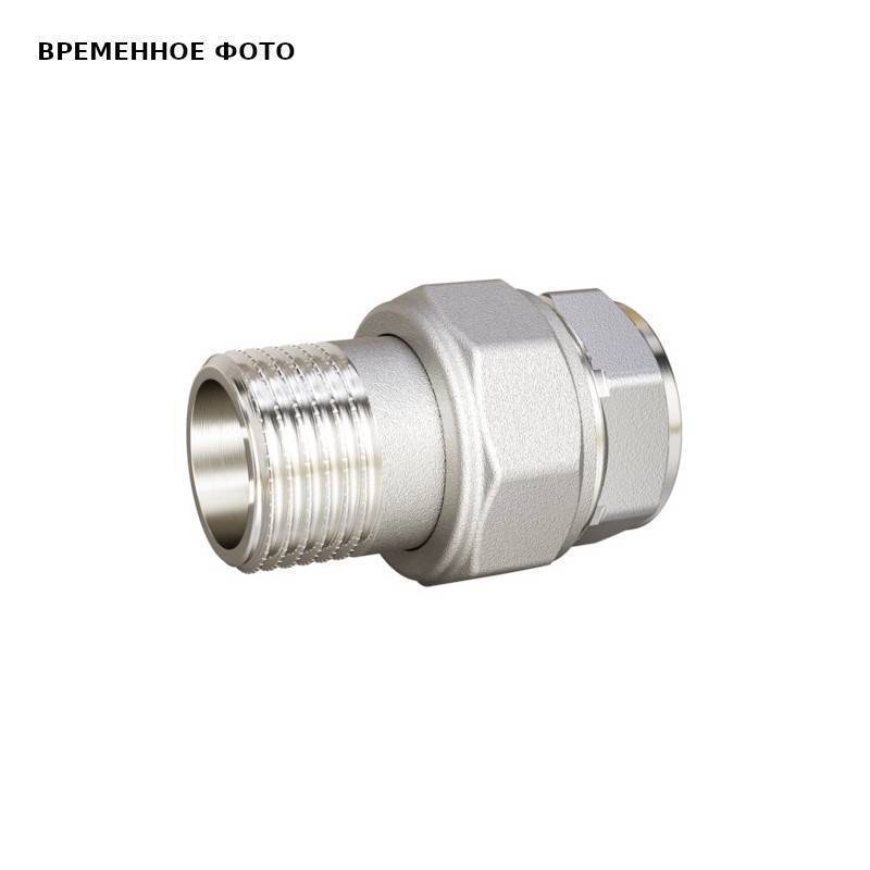 Разъемное соединение LD Pride прямое НР-ВР 3/4 никелированное с прокладкой O-RING LD.67.520.20