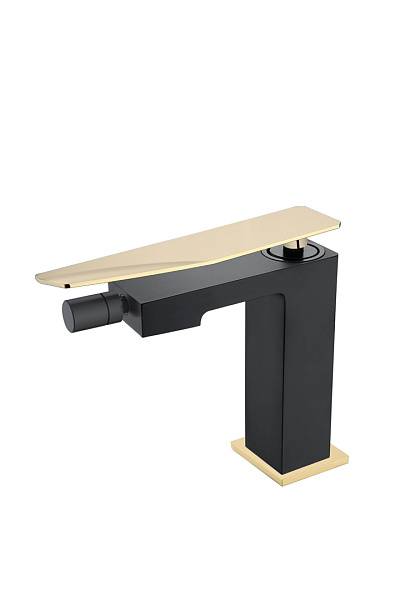 Смеситель для биде Boheme Q черный золото 146-BG.2