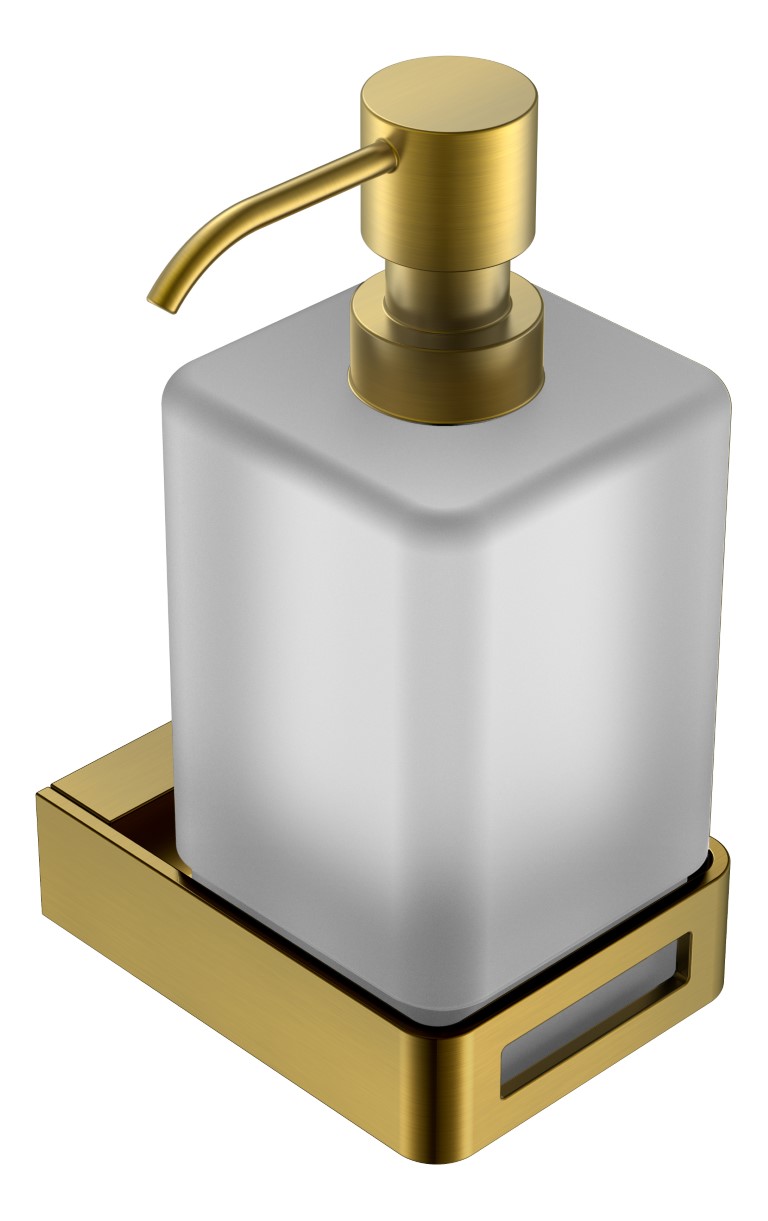 Дозатор для жидкого мыла подвесной Boheme Q стеклянная колба бронза 10957-BR