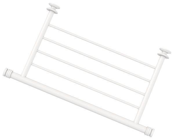 Полка для полотенцесушителя Сунержа прямая 4 перекладины 43.8x24 см матовый белый 30-2012-4370