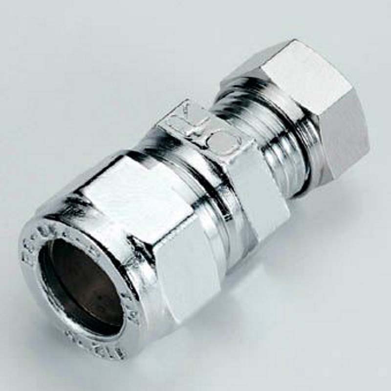 Муфта обжимная Tiemme 22х22 мм хромированная 1130179