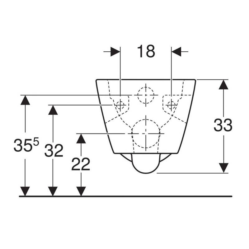 Унитаз подвесной Geberit Renova Plan Rimfree безободковый 54х36 см 202170000