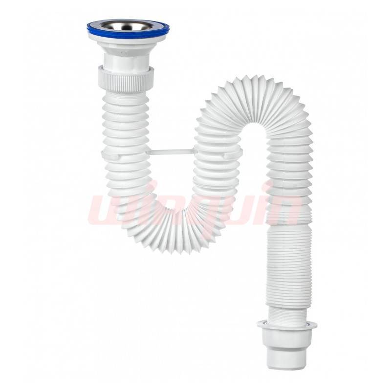 Сифон гофрированный Wirquin Элит 1 1/2 х 40/50 мм чашка 70 мм 800 мм 30980631