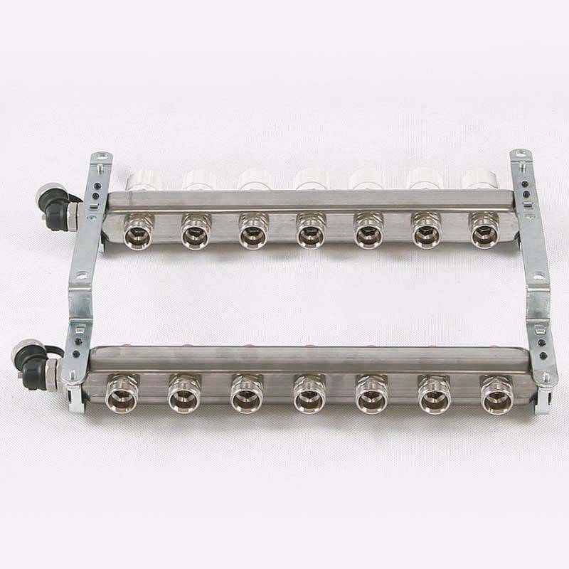 Коллекторная группа из нержавеющей стали Uni-Fitt 315S с регулировочными и термостатическими вентилями 1 x 3/4 EK 7 выходов 451I4307