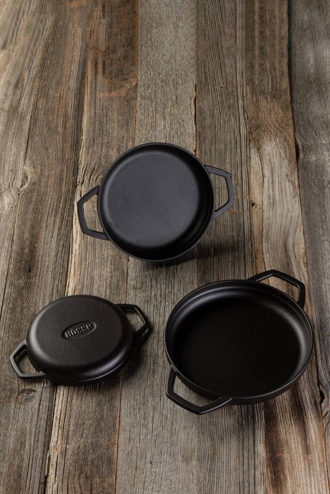 Сковорода с двумя ручками Hascevher KTV 16 см Black Mat A620016