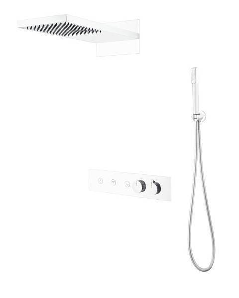 Душевая система встроенная Boheme Fusion с термостатом 3-позиционная белый матовый 131-MW