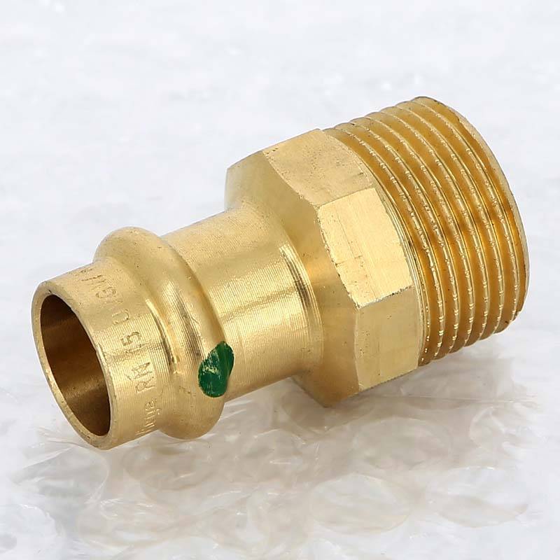 Муфта пресс с наружной резьбой Viega Sanpress 15 мм х 3/4 бронза 287764