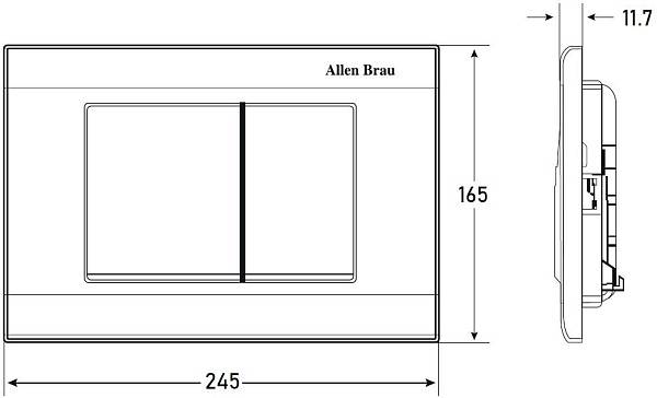 Клавиша смыва Allen Brau Liberty 24.5x1.1x16.5 см хром 9.20002.00