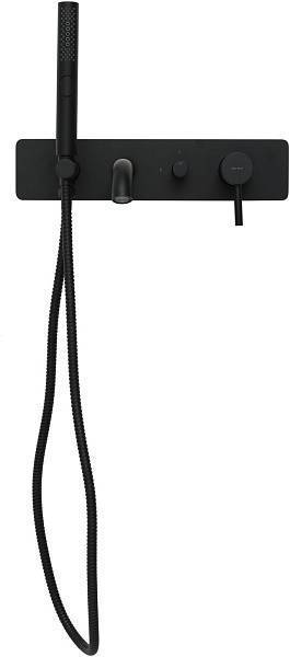 Смеситель для ванны с душем Allen Brau Priority излив 27.7 см черный матовый 5.31006-31