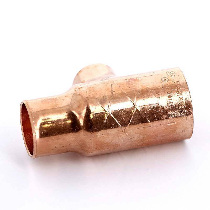 Тройник медный под пайку Viega 28х18х22 мм 109219