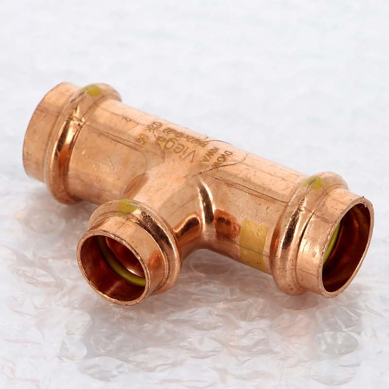 Тройник пресс медный Viega Profipress G 22x18x22 мм 346034