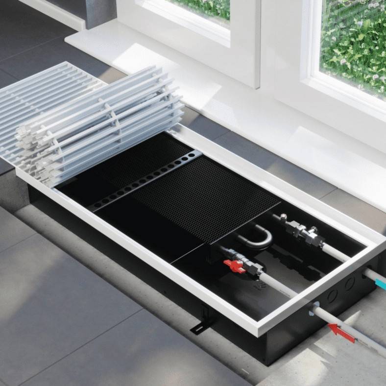 Внутрипольный конвектор Vitron ВК 65x300x2750 мм 4-трубный ВК.65.300.2750.4ТГ