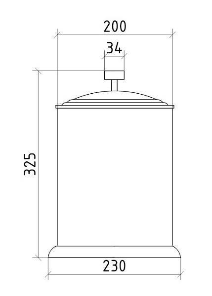 Ведро мусорное напольное Boheme Royal Cristal золото 10934-G-B