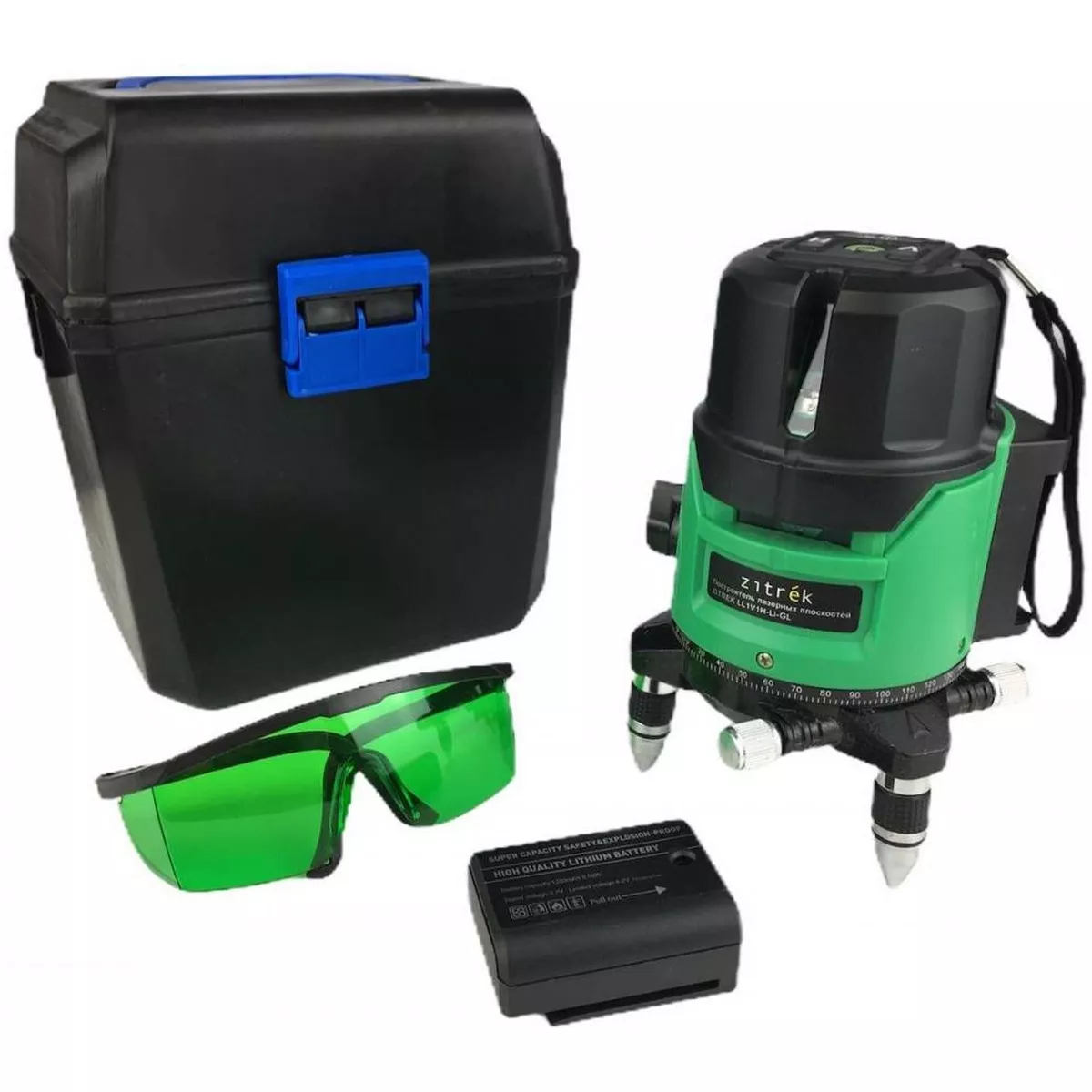 Нивелир лазерный ZITREK LL1V1H-Li-GL 2 линии зеленый луч 065-0152