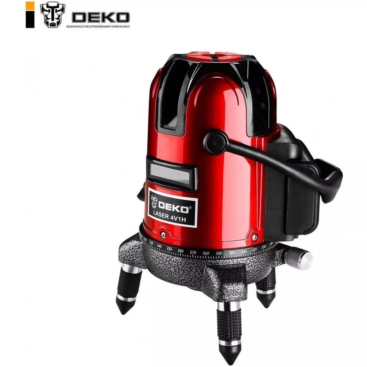 Лазерный уровень DEKO LL57 SET 7 5 линий красный луч кейс штатив 1.2 м 065-0260