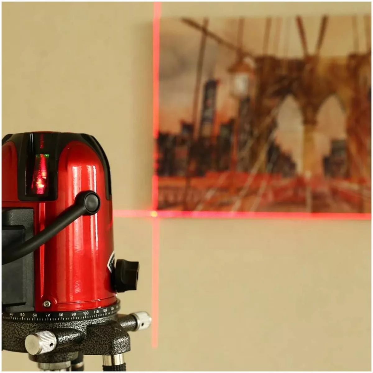 Лазерный уровень DEKO LL57 SET 7 5 линий красный луч кейс штатив 1.2 м 065-0260