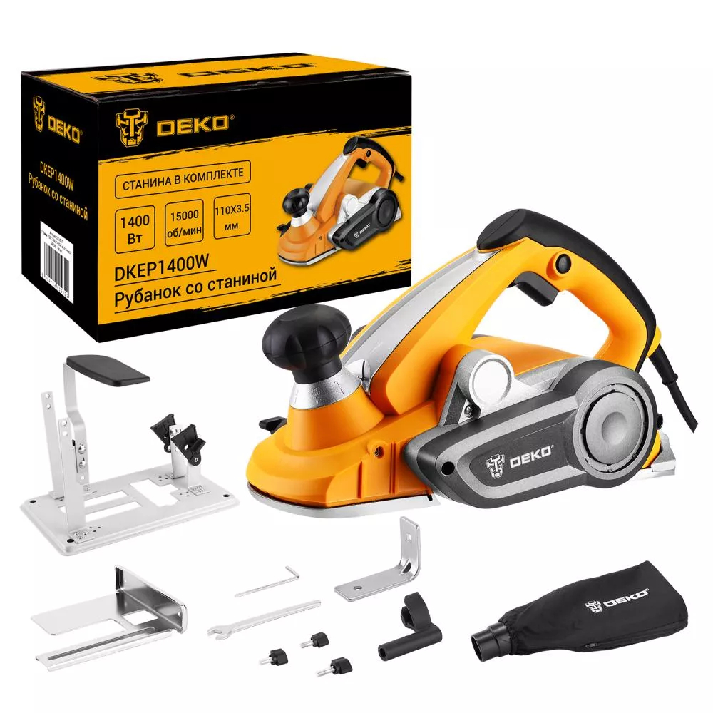 Рубанок электрический DEKO DKEP1400W со станиной 1400 Вт 110 мм 063-4113