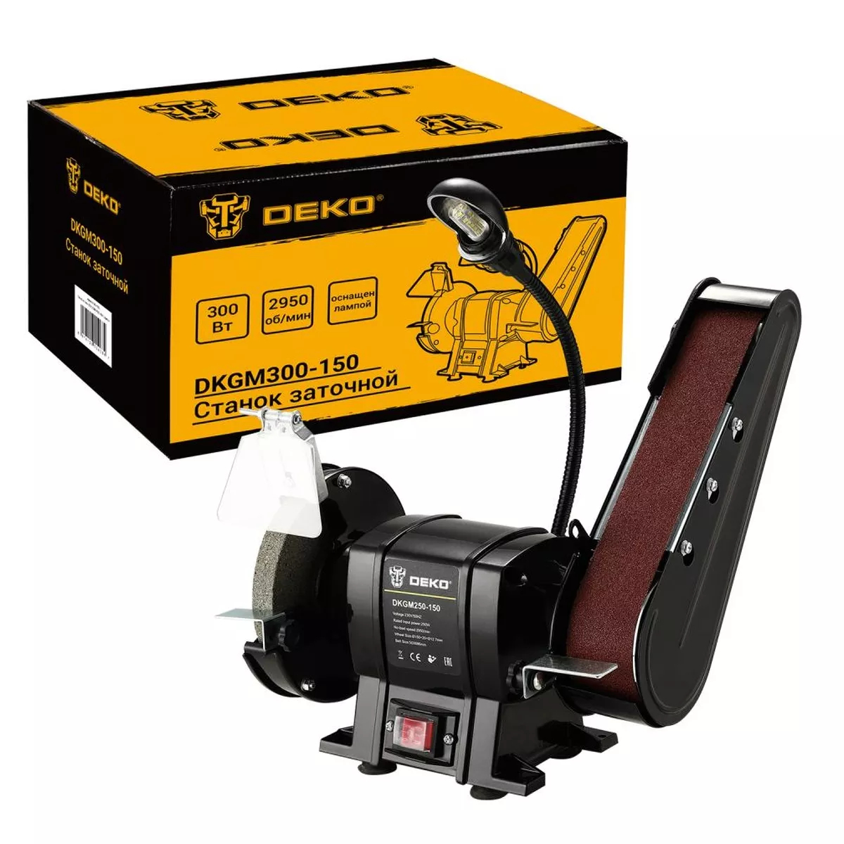 Станок заточной DEKO DKGM300-150 300 Вт 150 мм с лампой 063-4153